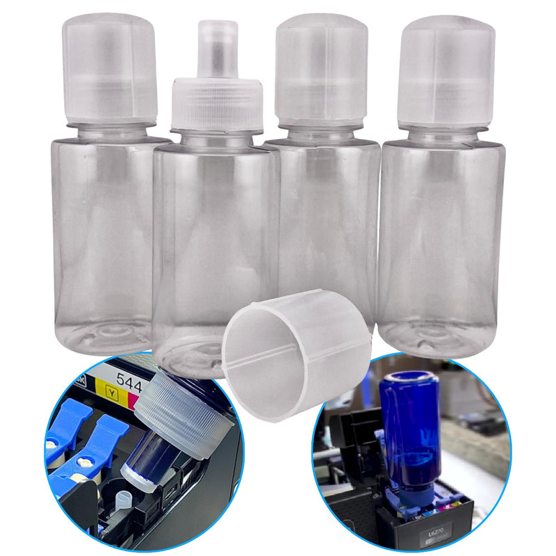 Kit com 4 frascos vazios de 100 ml e bicos EcoFit