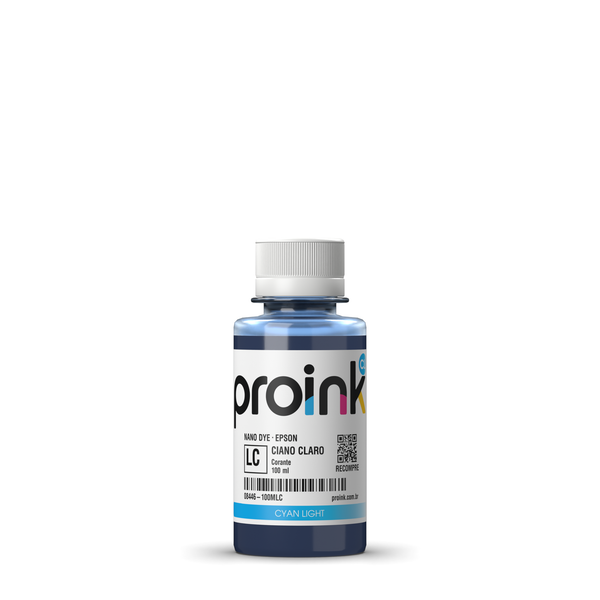 Tinta Epson corante NANO DYE Proink ciano claro, frasco de 100 ml (08446-100MLC)