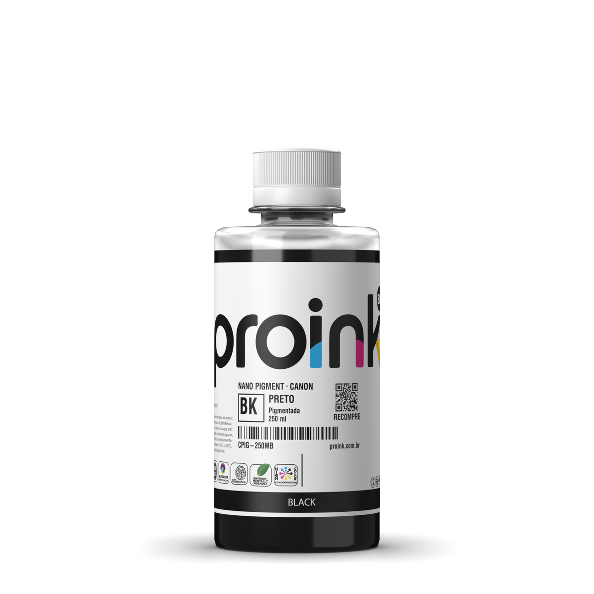Tinta Canon pigmentada NANO PIGMENT Proink preta, garrafa de 250 ml (CPIG-250MB)