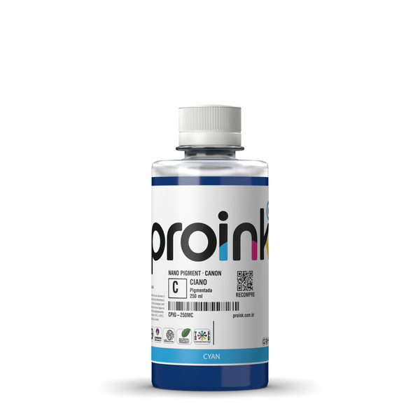 Tinta Canon pigmentada NANO PIGMENT Proink ciano, garrafa de 250 ml (CPIG-250MC)