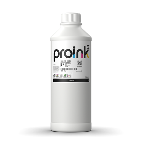 Tinta Epson corante NANO DYE Proink preta, garrafa de 1 kg (EDYE-01LB)