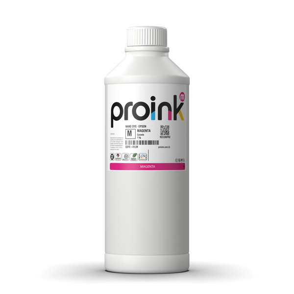 Tinta Epson corante NANO DYE Proink magenta, garrafa de 1 kg (EDYE-01LM)