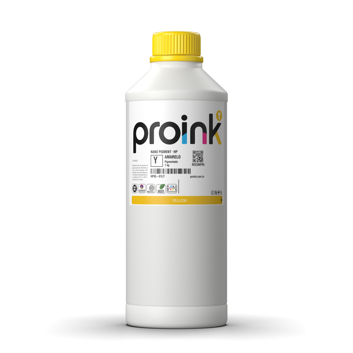 Tinta HP pigmentada NANO PIGMENT Proink amarela, garrafa de 1 kg (HPIG-01LY)