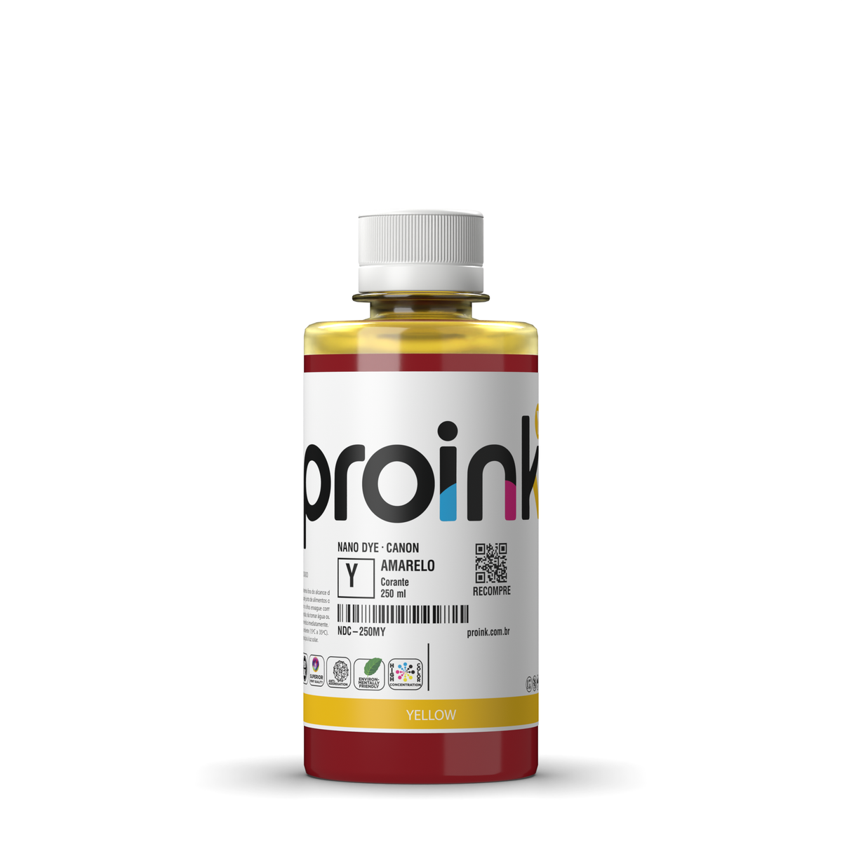 Tinta Canon corante NANO DYE Proink amarela, garrafa de 250 ml (NDC-250MY)