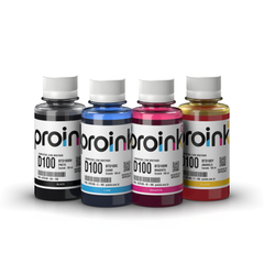 Kit de tintas Proink nas 4 cores, 100 ml com tampa de rosca, compatível com Brother BTD100