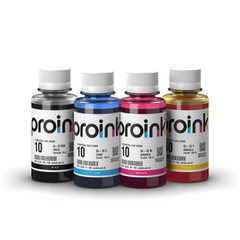 Kit de tintas Proink nas 4 cores, 100 ml com tampa de rosca, compatível com Canon GI-10