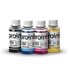 Kit de tintas Proink nas 4 cores, 100 ml com tampa de rosca, compatível com Canon PFI-050