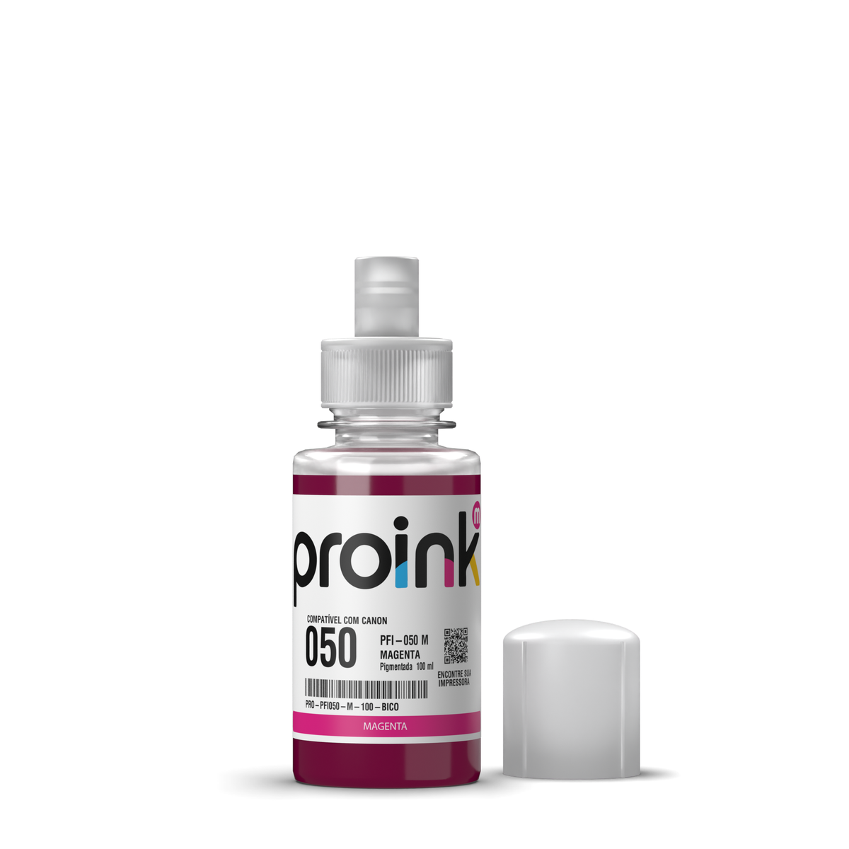 Tinta Proink magenta 100 ml com bico EcoFit, compatível com Canon PFI-050
