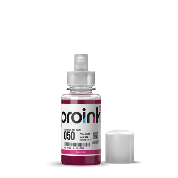 Tinta Proink magenta 100 ml com bico EcoFit, compatível com Canon PFI-050