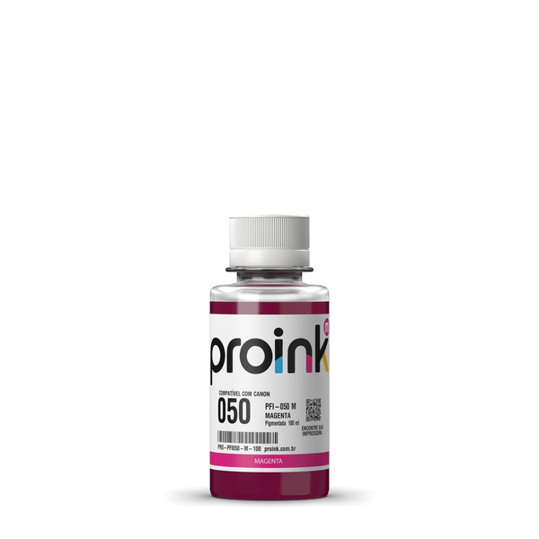 Tinta Proink magenta 100 ml com tampa de rosca, compatível com Canon PFI-050