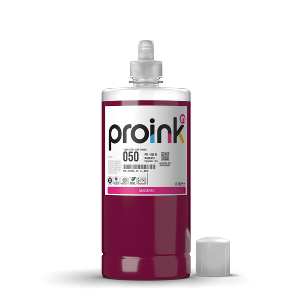 Tinta Proink magenta 1 litro com bico EcoFit, compatível com Canon PFI-050