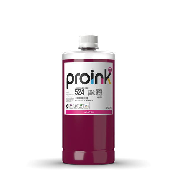 Tinta Proink magenta 1 litro com tampa de rosca, compatível com Epson T524