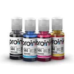 Kit de tintas Proink nas 4 cores, 100 ml com bico EcoFit, compatível com Epson T544