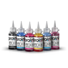 Kit de tintas Proink nas 6 cores, 100 ml com bico WideFill, compatível com Epson T673