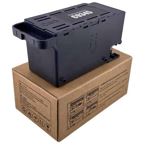 Caixa de manutenção C9345 para Epson L8050 e L18050, com chip, ao lado da embalagem