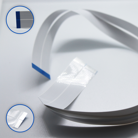 Cabo flat da cabeça de impressão para Epson L355 e L365, com detalhe dos conectores