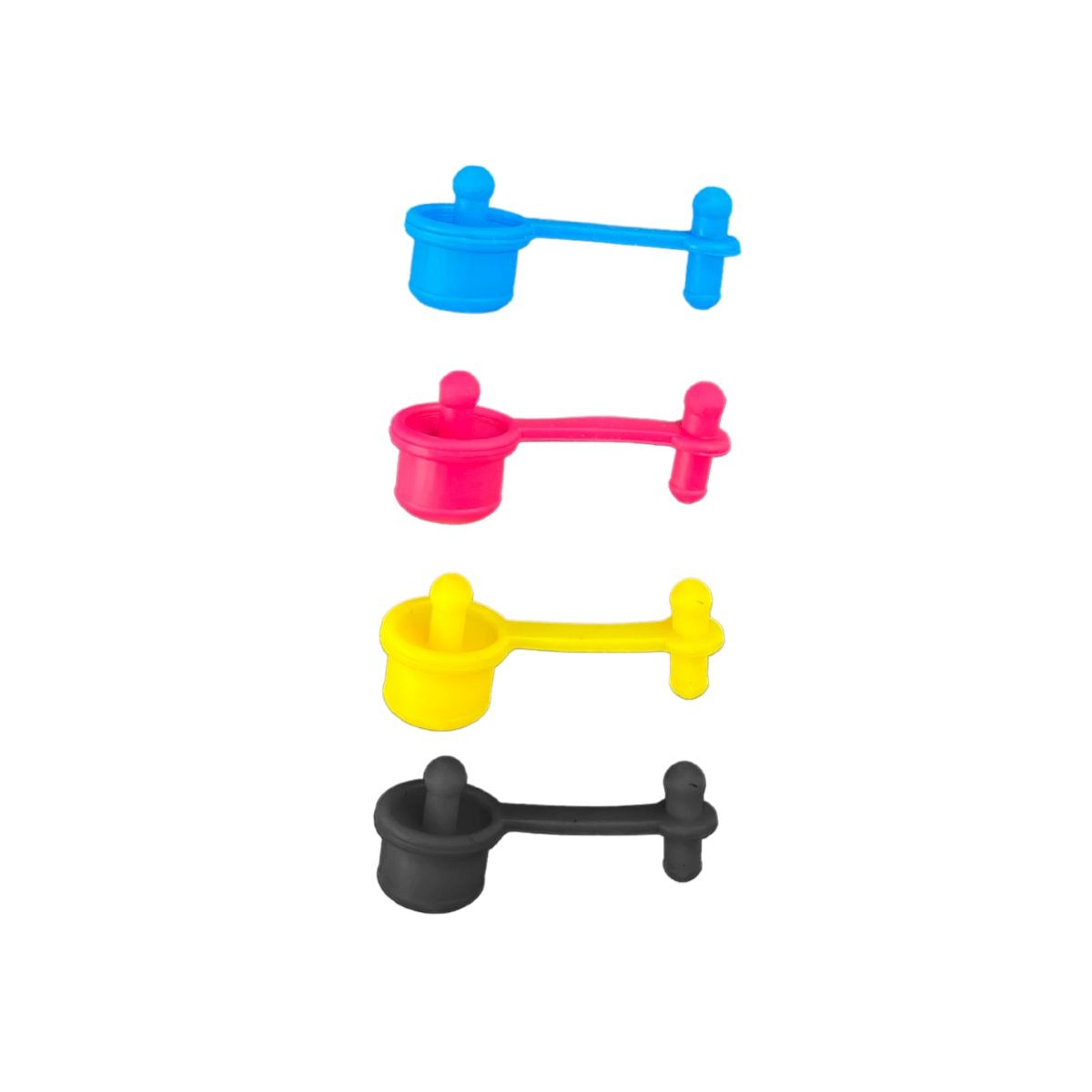 Os 4 tampões coloridos para reservatório bulk ink