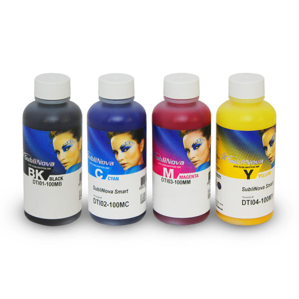 Kit Tinta Sublimática InkTec SubliNova Smart, 4 cores de 100 ml