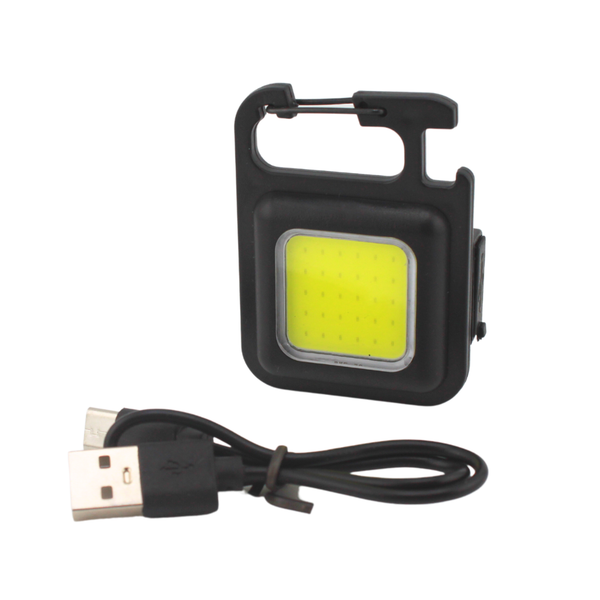 Mini lanterna LED chaveiro recarregável com o cabo USB
