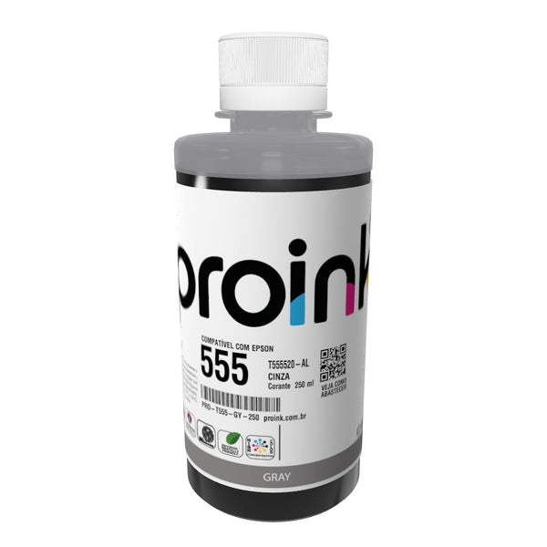Garrafa de tinta Proink cinza de 250 ml em 3D