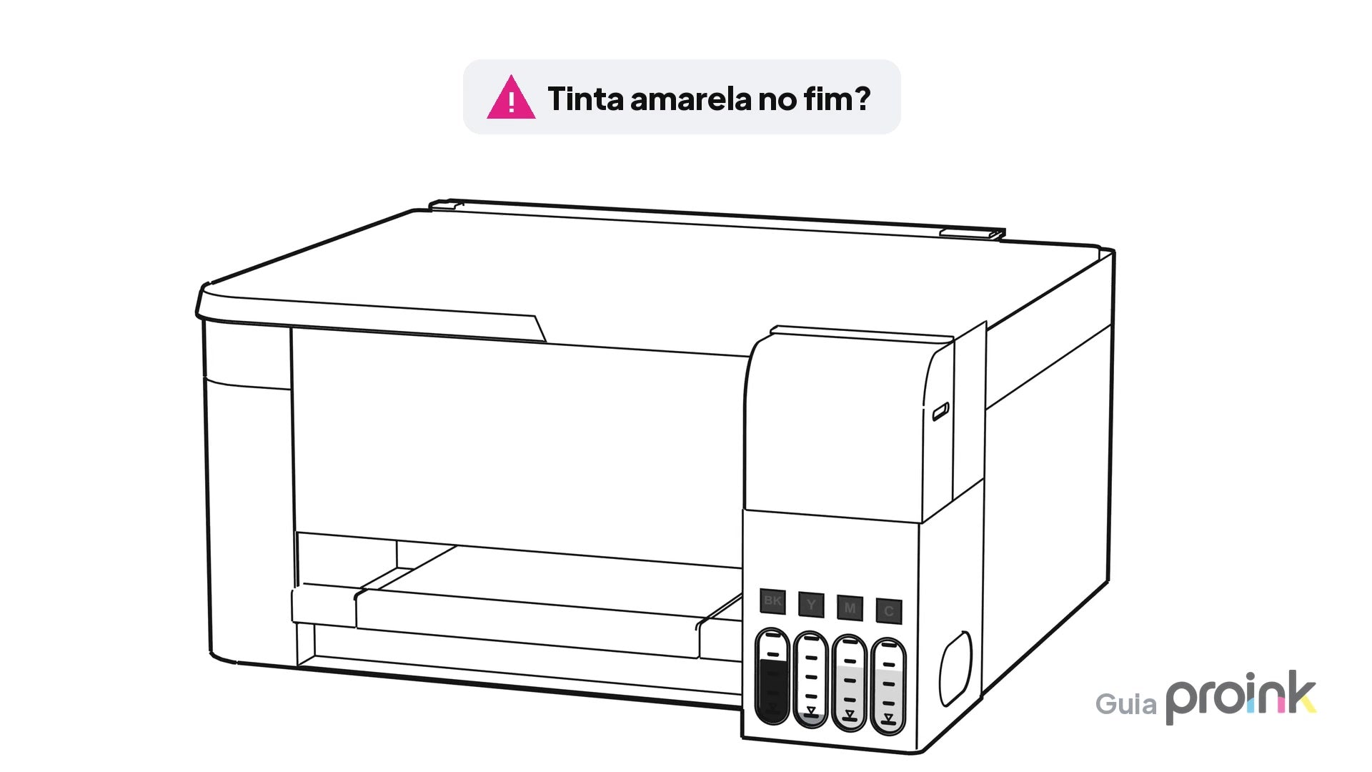 Vídeo Guia Proink: como abastecer a Epson L3250 com a tinta T544 Amarelo (garrafa de 100 ml com bico)