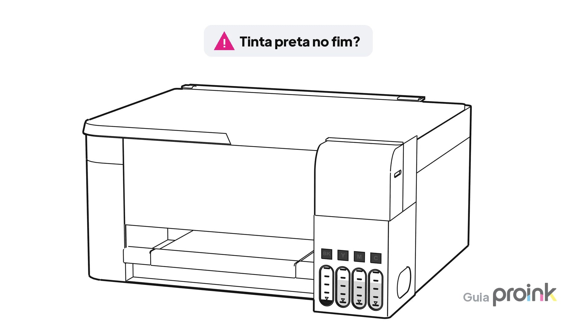 Vídeo Guia Proink: como abastecer a Epson L3250 com a tinta T544 Preto (garrafa de 100 ml com bico)