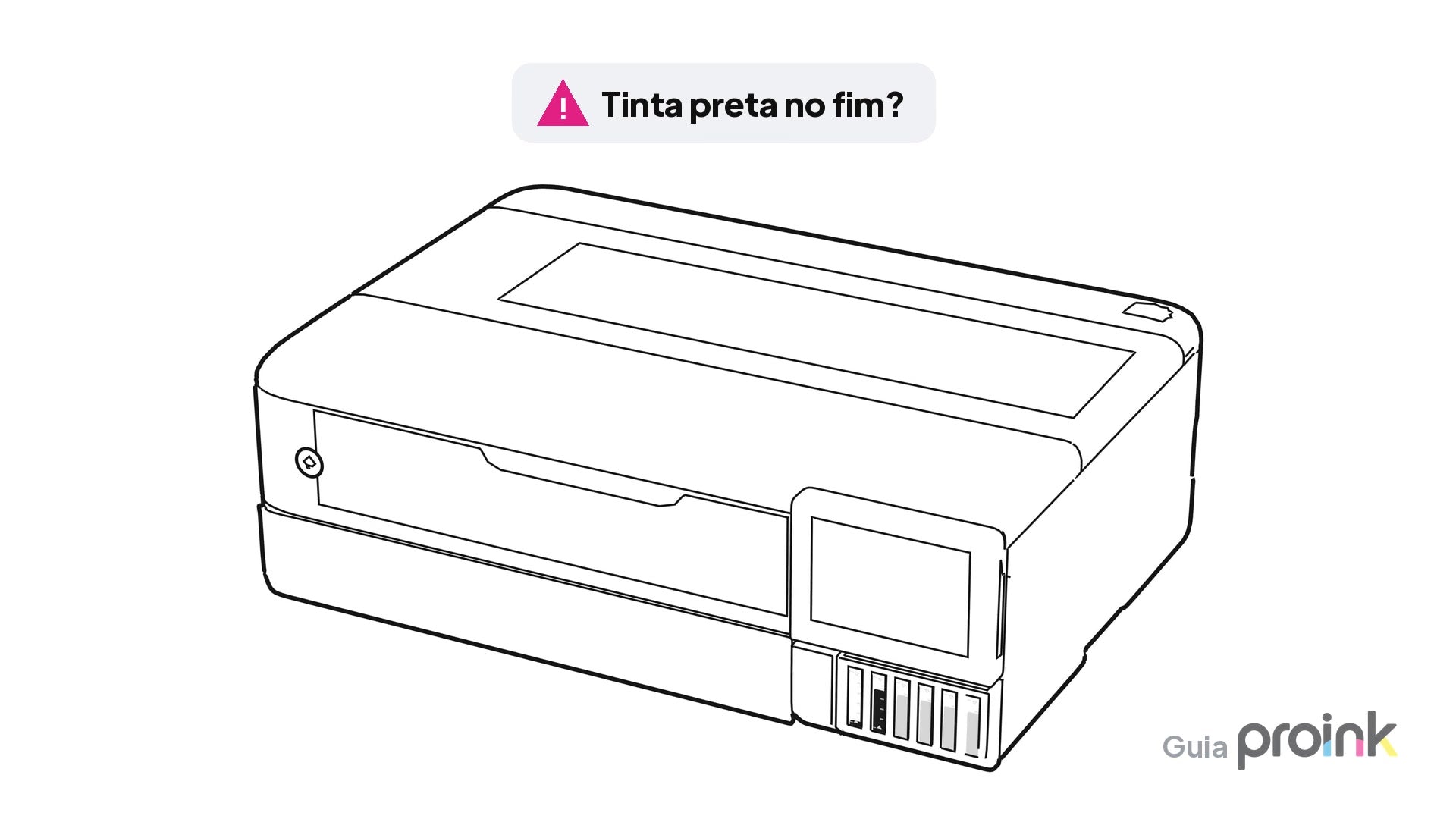Vídeo Guia Proink: como abastecer a Epson L8180 com a tinta T554 Preto (garrafa de 100 ml com bico)