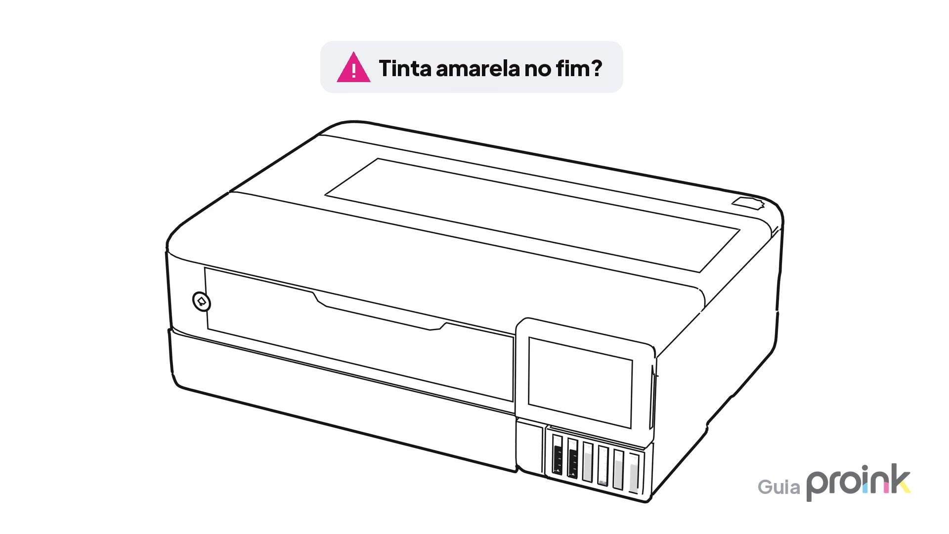 Vídeo Guia Proink: como abastecer a Epson L8180 com a tinta T555 Amarelo (garrafa de 100 ml com bico)