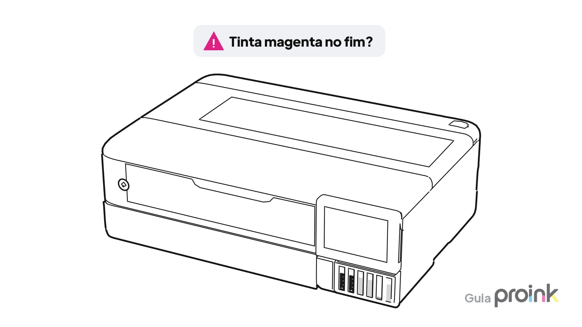 Vídeo Guia Proink: como abastecer a Epson L8180 com a tinta T555 Magenta (garrafa de 100 ml com bico)