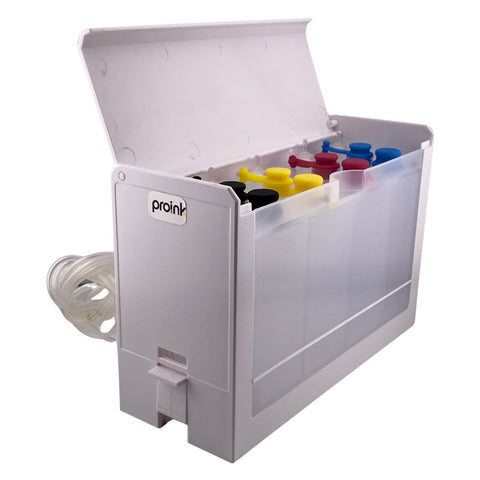 Reservatório de bulk ink 300 ml por cor, preparado, com tampas e mangueiras