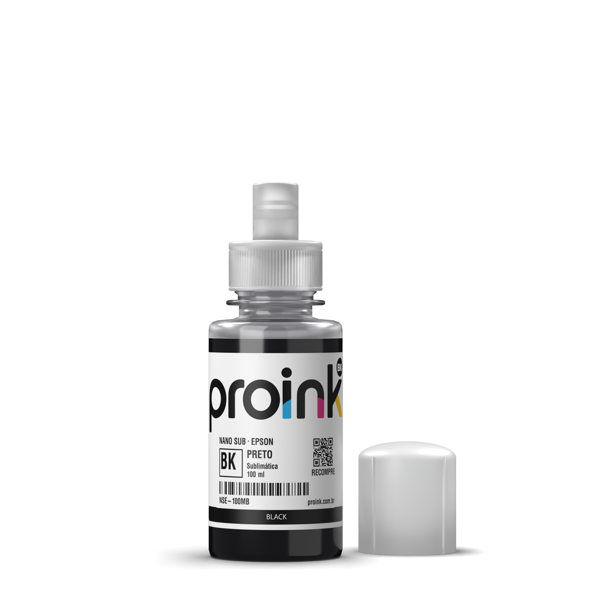 Tinta sublimática Nano Sub preta 100 ml com bico EcoFit (NSE-100MB)