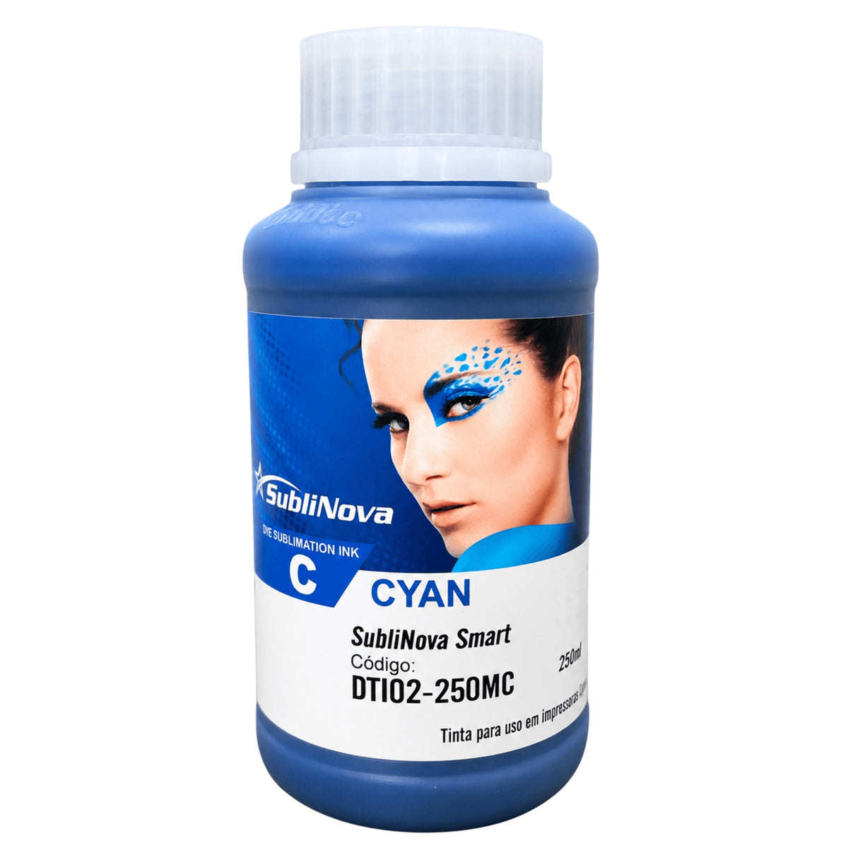 Tinta Sublimática InkTec SubliNova Smart Ciano 250 ml
