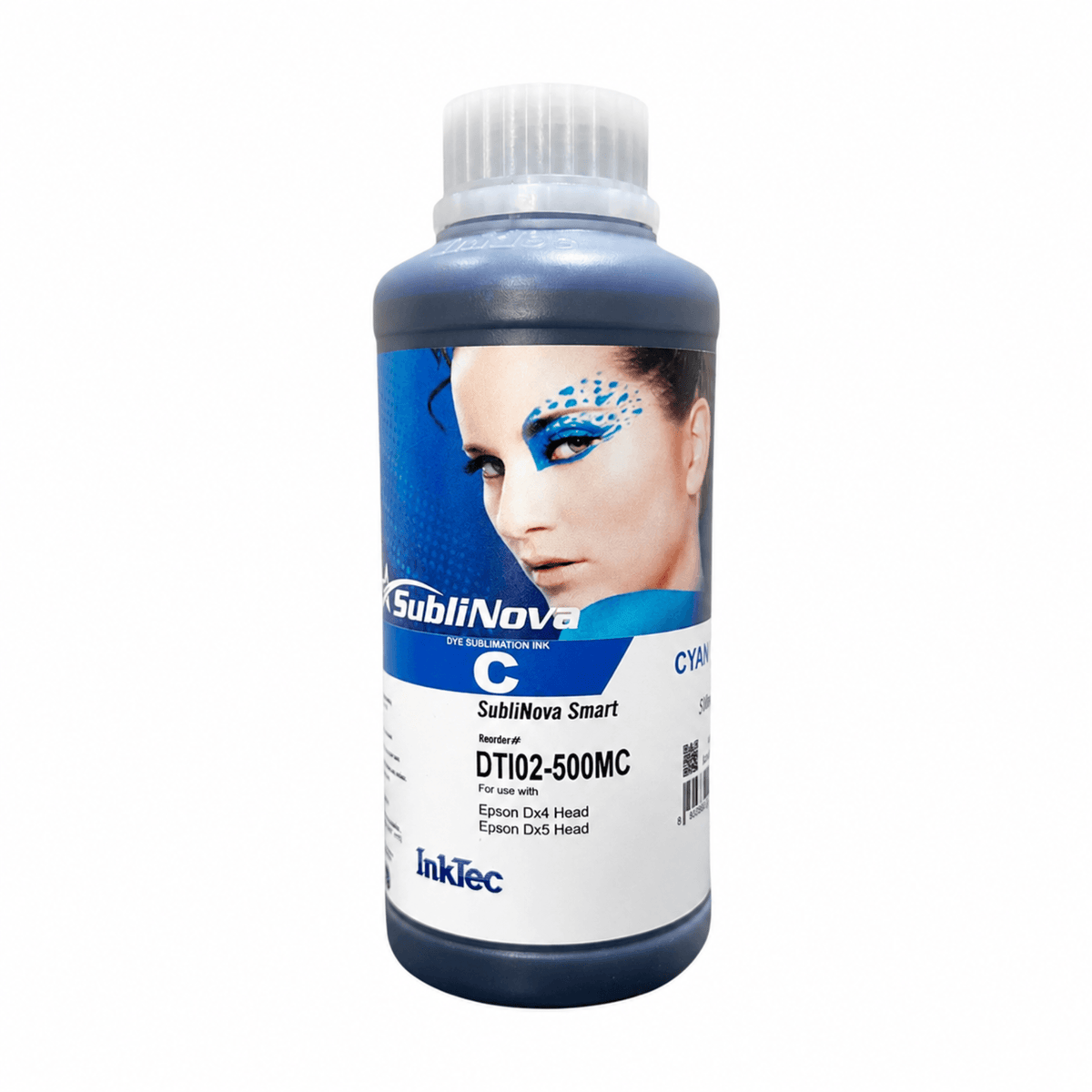 Tinta Sublimática InkTec SubliNova Smart Ciano 500 ml